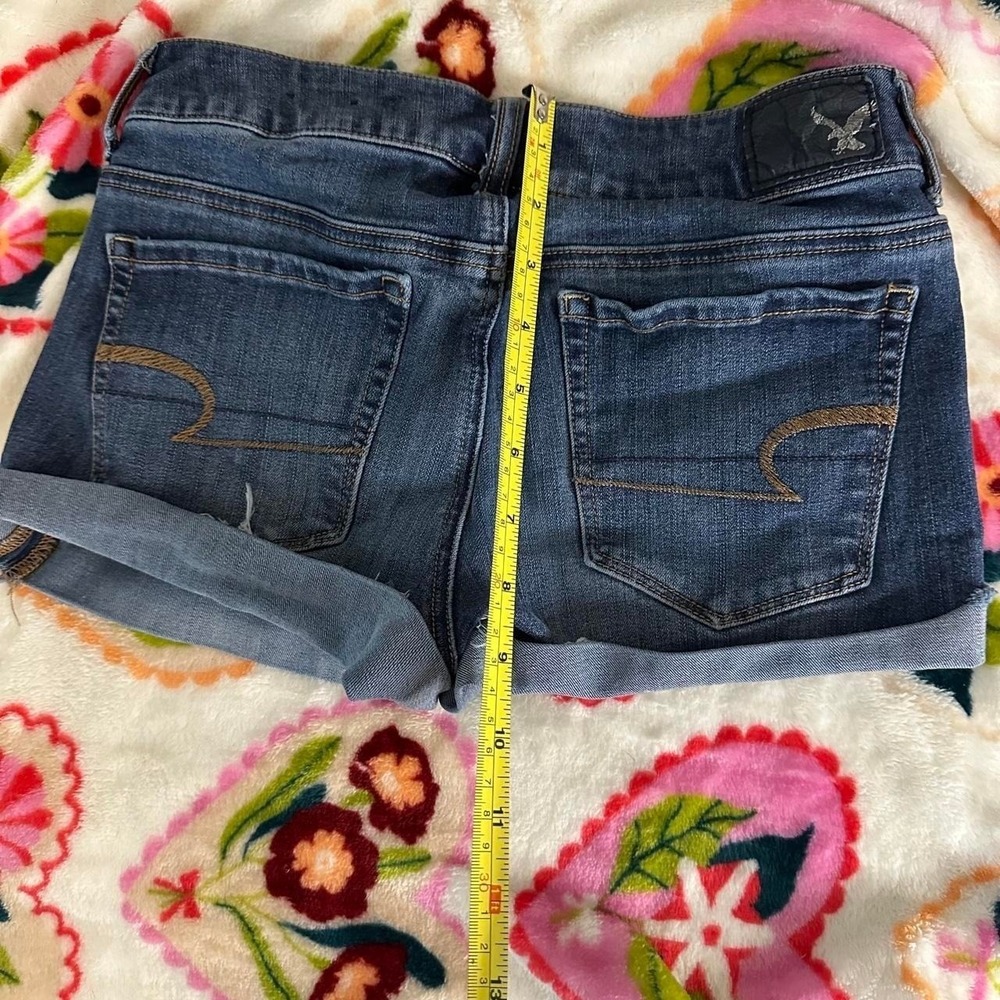 Women's Y2K Vintage American Eagle Low Rise Short Shorts Micro Mini Booty Size 2 - Picture 5 of 6